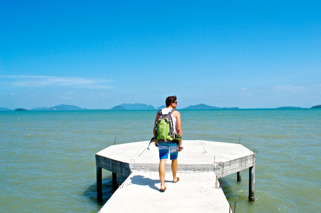 Laurens at the edge of the Andaman sea.