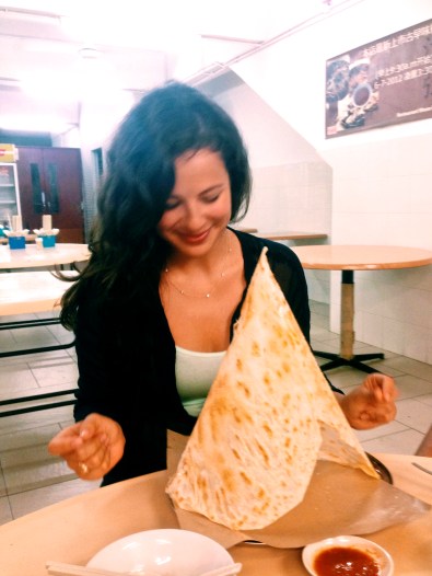 Roti Tisu: thin, crispy bread with condensed milk drizzled over and sprinkled with sugar. Found at most Mamak stalls.