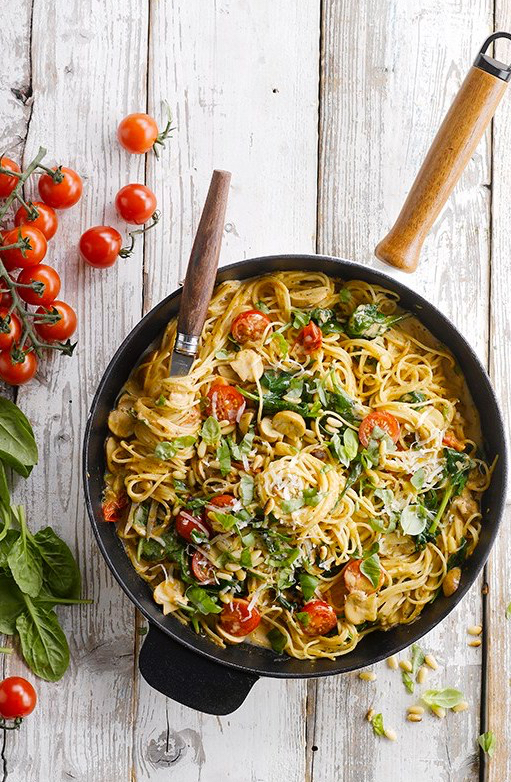 Spinach Tagliatelle Pasta recipe