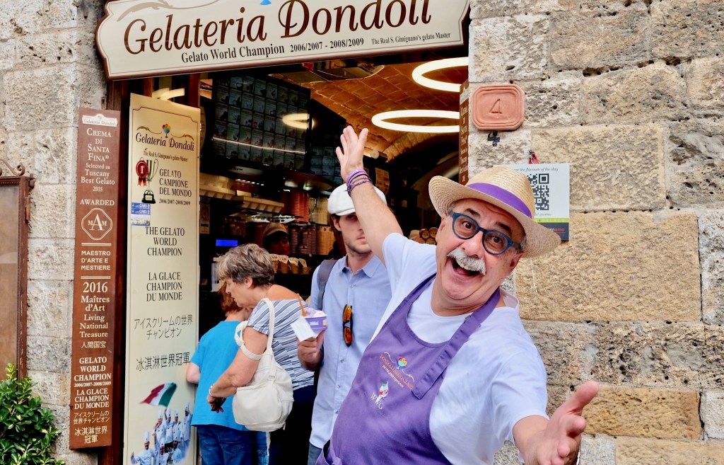 Meeting Gelato Master Sergio Dondoli in San Gimignano,&nbsp;Italy